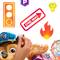 RoomMates Paw Patrol Peel & Stick Giant Wall Decal Set with Alphabet